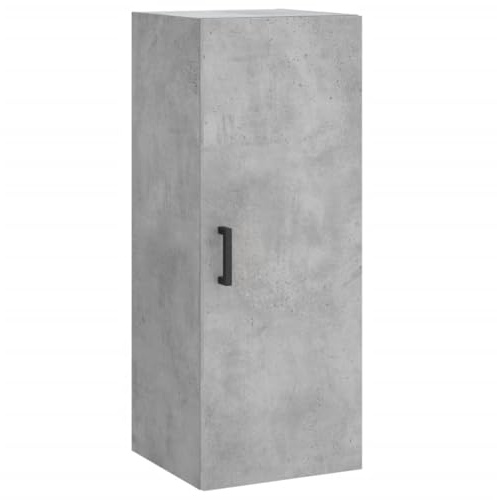 vidaXL Mobile a Parete Grigio Cemento 34,5x34x90 cm