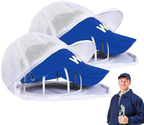 Kasmole Baseball Cap Waschgestell - Hutwaschkäfig Cap Washer Für Baseballmützen - 2 Stück Ball Caps Waschkäfig Mit Mesh-Wäschesack - Ball Caps Waschkäfig Mit Mesh-Wäschesack | Cap Shaper