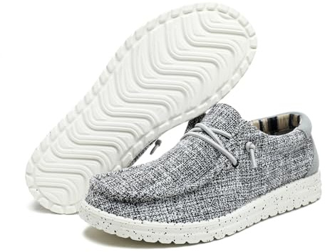 Mens Slip On Loafers Shoes Washable Men's Driving Loafers Moccasin Slippers Breathable Lightweight Deck Shoes for Men Comfort Non-Slip Walking Loafers Black Grey UK 6-12