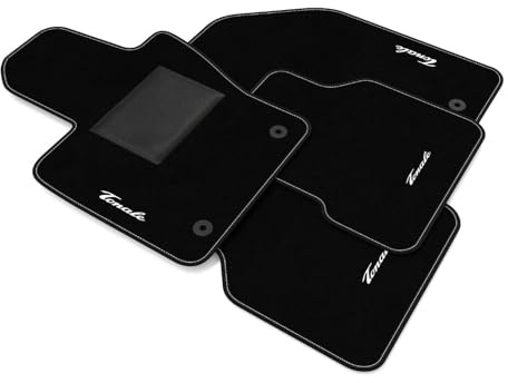 DHCarMats | Alfombrillas de Auto para Alfa Romeo Tonale Desde 2022 Bordado | Alfombra de Coche Alfombra Antideslizante | Alfombrillas del Habitáculo - Alfombrillas Laterales