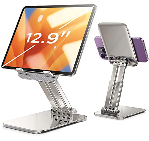LISEN Für iPad Ständer Halterung Tablet Ständer Einstellbarer Tablet Halterung Für Schreibtisch, Portable Monitor Ständer für 2024 iPad Pro 9.7, 10.5, 11, 12.9 Air Mini 6 5 4 Samsung und Tablet