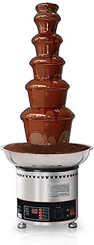 sjdoPulse 4/5/6/7 Tires Chocolate Fondue Fountain,Stainless Steel Chocolate Waterfall Machine Melting Dipping Makerfor Party Wedding Birthday Christmas