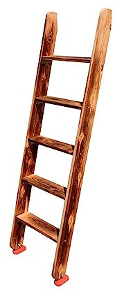 JYHUHGRG Floor-Standing Bunk Ladder, Universal Step Ladder with Hooks Fitting, Multi-function Bunk Bed Climb Ladder, 4/5 Steps Wooden Loft Ladder