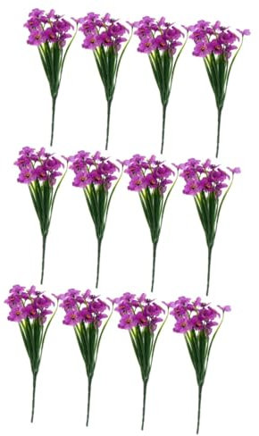 Cabilock 3 Sätze 4st Dekorative Kunstblumen Trockenblumenstrauß Dekorative Kunstpflanze Künstliche Lila Blaue Orchidee Blumenarrangements Aus Seide Künstliche Pflanzen Plastik Violett