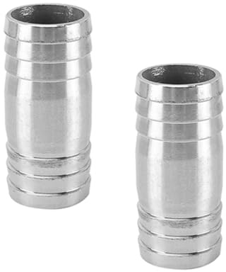 30 mm rak slangskruv av rostfritt stål, 2-vägs slangkoppling anslutning, avloppsslang slangkontakt (2-pack)