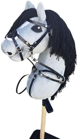 Hobby Horse Pferd GRAU 1 mit mexikanischem Kopf + Brustband GRATIS! / A3