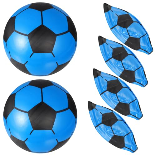 TOYANDONA Juguetes De Fútbol Inflables para Niños Paquete De 6 Pelotas De Entrenamiento Ligeras Y Seguras para Actividades Al Aire Libre E Interiores 7.87In