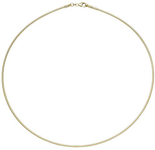 1,5mm Halsreif Reif Kette Collier 333 Gold Gelbgold Omegakette 42cm Damen