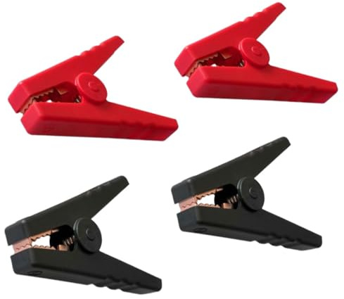 100A Heavy Duty Pure Copper Crocodile Clamps Alligator Clips Car Booster Cable Clips Car Battery Alligator Clips for Cars Trucks Ships (4)