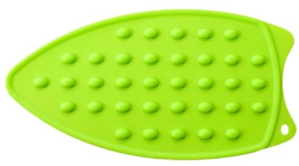 Folpus Pat di ferro multiuso pad paccolo di calore portatile tappetino in silicone resistente al calore per ferro di ferro da stiro per la, Verde