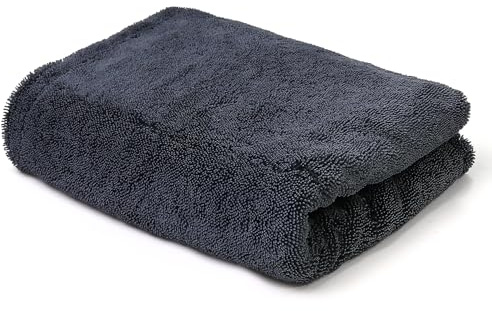 JINDIWUL Toalla Secado Coche, Paño de Microfibra Premium Doble Cara 1200 gsm Ultra Absorbente, Antiarañazos y Lavable Ideal para Secado de Coches, Motos y Hogar （40 x 60）