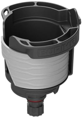 Boat Drink Holder with Organizer – Cup Holder with Storage Slots for Fishermen & Boat Owners – 10 x 4.5 x 3.5 – Marine-Grade Plastic – Mountable Beverage & Gear Holder