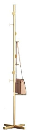 zhangrui1888 Standgarderobe Moderne bodenstehende Kleiderbügel Schlafzimmer einfache Wohnzimmer Kleiderbügel Indoor Garderobe Freistehende Garderobe(Gold)