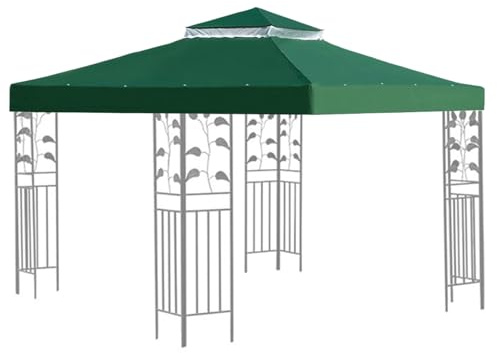 Copertura Per Gazebo | Telo Di Ricambio Per Gazebo Superiore - Tetto 3x3 Metri Per Giardino, Terrazzo, Barbecue All’Aperto E Deck Esterno