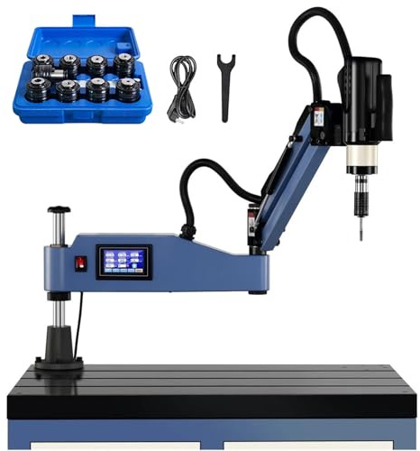 Eastnmythet Maschiatrice Elettrica Universale M3-M16, M3-M12, M3-M20, Filettatrice Multidirezionale a 360° con Pinze da 6-9 Pezzi, Maschiatrice CNC 220V,M3-M20