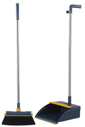 Vibhgtf Scopa con manico lungo, set di pulizia | per cucina, camera da, soggiorno, balcone, studio, lavanderia, garage, pulizia della casa