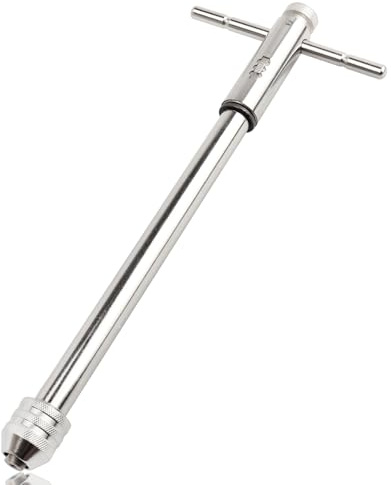 Mesee T Griff Windeisen Ratsche, Hand Gewindeschneider Set, Extra Lange Verstellbarer T-förmigen Schraubenschlüssel Kit, Einstellbar Windeisen Metrische Gewindebohrer M5-M12