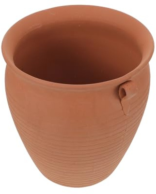 ARTSEWPLY Boîte de Rangement Terre Cuite Ventilée pour Pommes de Terre Ail et Oignons Pot de Conservation Respirant pour Légumes Racines Frais sur Plan de Travail Design Ferme Rustique