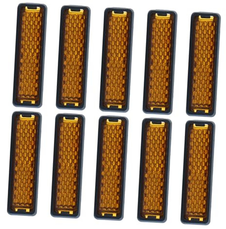 ABOOFAN 10 pièces Lot de Réflecteurs Pédales Vélo Jaunes Durables Nylon Faciles à Installer Sécurité Nocturne Renforcée pour VTT et Vélo de Route