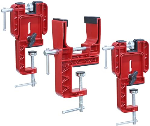 Ski Vise for Ski Tuning and Waxing Adjustable Angle,Aluminium Material Repair and Waxing, Non-Slip Ski Snowboard Clamp, Snowboard Tuning Equipment with Horizontal Vertical Working Positions for Tuning
