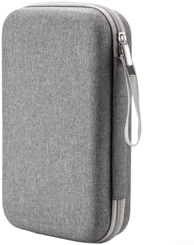Förvaringsväska, EVA-hårt fodral 25 x 16 x 5 cm organiserare för Power Bank hårddisk datakabel laddare 3C digitala tillbehör grå