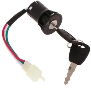 Interruttore di Avviamento 1 set chiave interruttore di accensione universale per bici elettrica per moto con filo per scooter elettrico per moto(J)