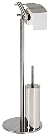 HAKU Möbel WC-Garnitur Edelstahl, Edelstahl - Maße: H 77 cm x Ø 24 cm, Style: Modern