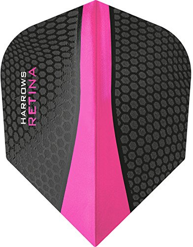 Harrows Retina Dart-Flights, 100 Mikron, extra stark, Standard, 5 Sets (15 Stück) (Pink)