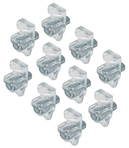 Gedotec Bodenträger Küche Regal-Halterung Schrank Regalbodenträger für Glas-Böden - H3115 | Regal-Halter Kunststoff | Bohrloch Ø 5 mm | MADE IN GERMANY | 50 Stück - Fachboden-Träger zum Einstecken