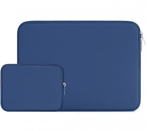 RAINYEAR Housse pour Ordinateur Portable 14 Pouces Petit Sac, Bleu Marin | Housse de protection compatible avec les Notebooks Chromebooks de 14 pouces et les MacBook Air de 15 pouces (M2, M3, M4, M5)