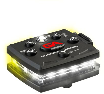 Guardian Angel Micro Safety Light - White Front & Yellow Rear