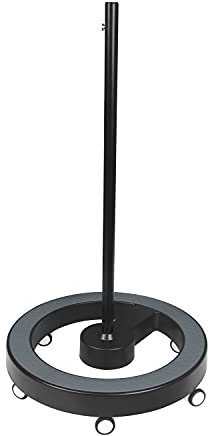 Lumeno Rollstativ/Ständer 6159GR /6159GN /6159SW mit grauem oder grünem Fußring für Lupenleuchten, Arbeitsplatzlampen, Kosmetikleuchten, Leuchtlupen, passend Serie 721X/821X/851X schwarz