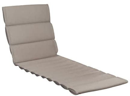 KETTtex EXKLUSIV Auflage Liege Taupe-Champagner I Gartenliege Polster 200x60x3cm I KTH1 Liegenauflage weich & robust I Liegestuhl-Auflage UV-beständig I wasserabweisendes Liegekissen I Dessin 2314