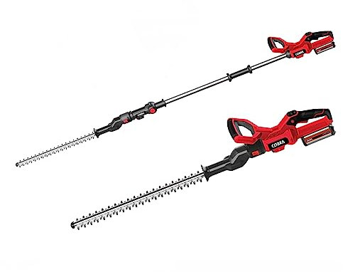 Cobra HT50LRH24V 2in1 24v Cordless Hedge Trimmer with Long Reach, 50cm cutting blade, includes 2.5Ah Battery and Charger