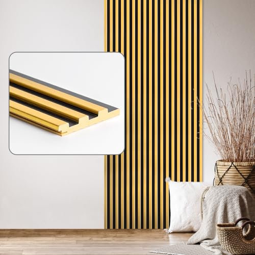 Wandpaneele & Deckenpaneele Desiwa 14er-Set in Gold Schwarz 10,7x252 cm