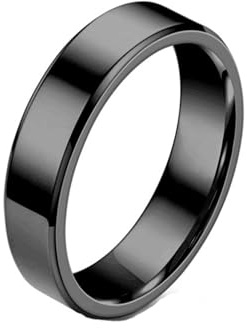 6MM Bague en Acier Inoxydable,Anneaux de Mariage Hommes,Band Bagues Fiançailles,Anneau d'amitié Promesse Fidget Ring