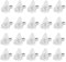 20 unidades de soportes para estantes, 5 mm, soportes para estantes, de plástico transparente, para muebles, estanterías, armarios, estantes de madera, estantes de cristal (20, transparentes)