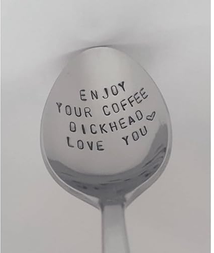Funny Coffee Spoon Enjoy Your Coffee... Love You Valentine's Day Gift for Him - Perfect Anniversary Boyfriend Gift Prank
