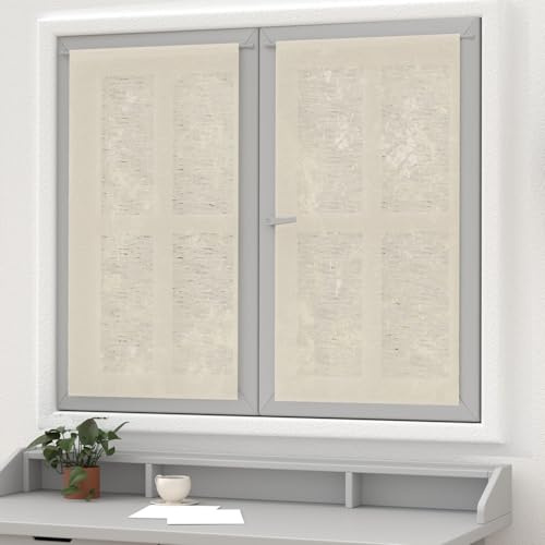 Soleil d'ocre, Coppia di tendine a vetro lino 60x160 cm LINEN naturale