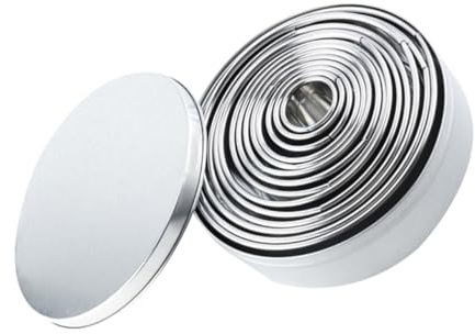Cabilock Molde Para Pastel De Acero Inoxidable Molde Para Hornear Cortador Redondo De Mousse Para Bizcocho Para Tartas De Queso Para Tartas y Galletas