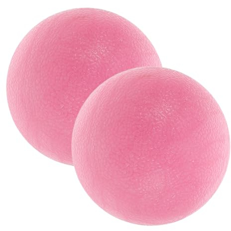 Massageball 2 Stück aus Tpe, Rosa, Kugelförmig für Fitness | Acupoint Massage, Geeignet für Training und Yoga, Kompakte Form, Praktische Zweierpackung