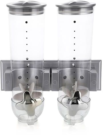 Générique Trockene Produkte Disperatoren Wandmontage – Dreifach-Behälter unverzichtbar für trockene Produkte | Aufbewahrungsbehälter zum Organisieren von Körnern, Gitter für PA-Kochen