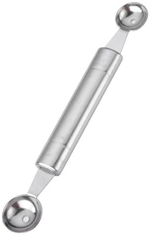 Nikou Double Sided Melon Baller, Stainl Steel Ice Cream Scoop with Comfortable Handle, Easy to Clean, Ideal for Fruits, Cakes, and Parties