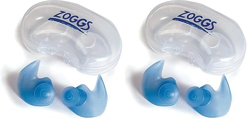 Zoggs Aqua Plugz, Ohrstöpsel zum Schwimmen, wiederverwendbare Silikon-Ohrstöpsel (Verpackung kann variieren), 14+ Jahre