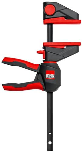BESSEY Morsetto a mano con manico girevole EZ360M-30, apertura alare 300 mm, sporgenza 60 mm, semplice lavoro sopra la testa, innovativo meccanismo girevole a 360°, peso 0,48 kg