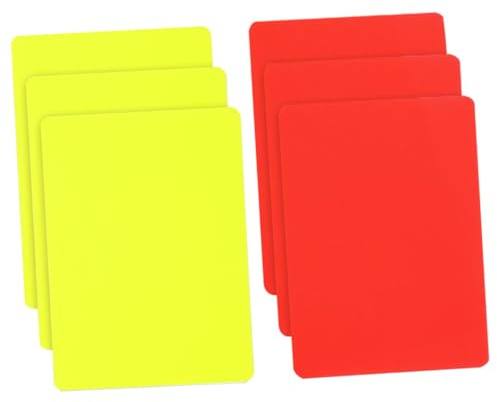 Luxshiny 6Stücke Teiliges Schiedsrichterkarten Rote und Gelbe Karten für Fußballspiele und Sportveranstaltungen Tragbar und Verschleißfest für Schiedsrichter und Trainer