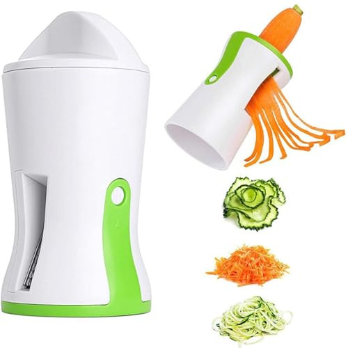 2 in 1 Spiralizzatore di Verdure,taglia zucchine spaghetti,temperino per verdure,Affettaverdure a Spirale, taglia verdure a spaghetti,spaghetti di zucchine attrezzo,Cipolla Multifunzione Affetta