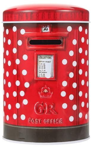 Gatuida British Style Tinplate Money Bank Large Coin Jar for Saving Money Candy and Biscuit Storage Decorative Piggy Bank Container