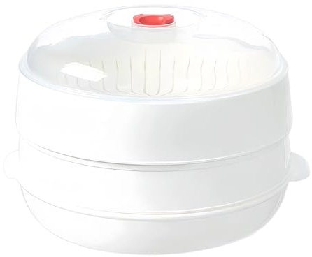 Vaporiera a microonde per verdure, vaporiera a microonde con coperchio, utensili da cucina multifunzionali per dormitorio, ristorante, aziende di affitto, appartamento casa