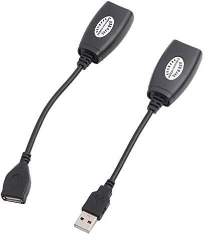 SIXRUN USB to RJ45 Ethernet Extender USB 2.0 to RJ45 Adapter Cable LAN Converter Extends for Cameras Printers Webcams Keyboard Mouse